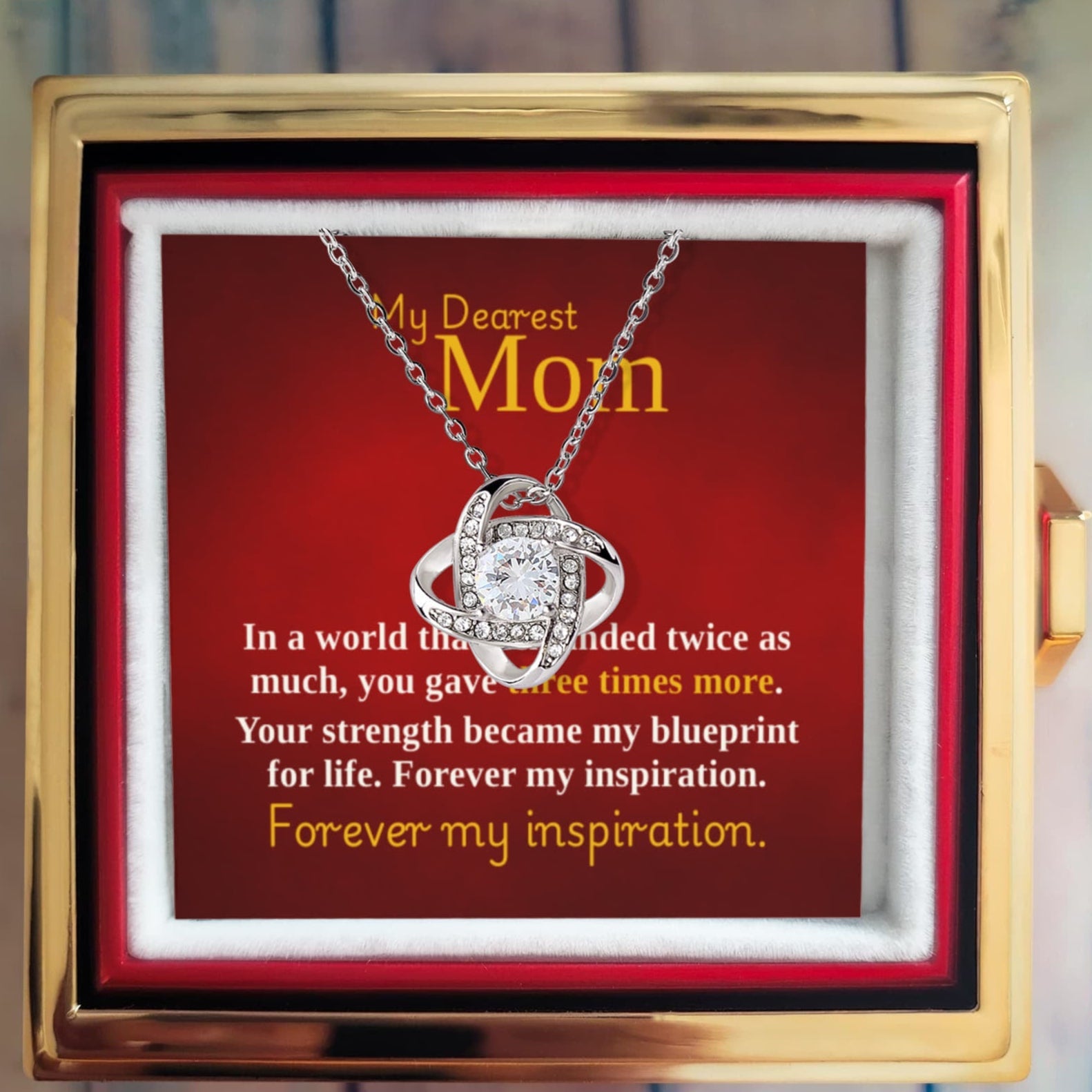 Mother's Day Single Mom Necklace Gift from Daughter in Luxury Box - Sentimental Gifting