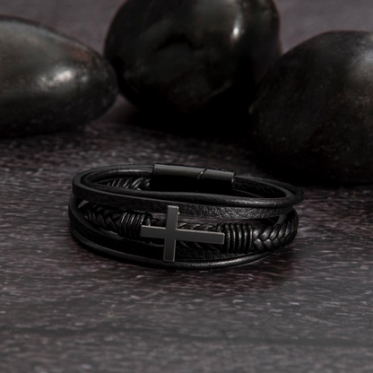 Cross Bracelet from Parent to Son for New Beginning
