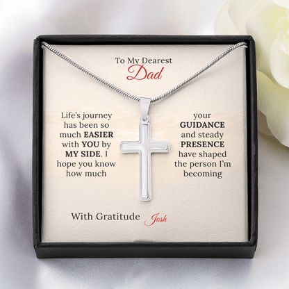 Personalized Artisan Cross Necklace for Dad - Sentimental Gifting
