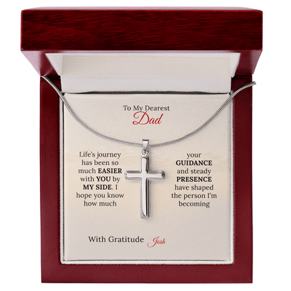 Personalized Artisan Cross Necklace for Dad - Sentimental Gifting