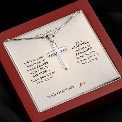 Personalized Artisan Cross Necklace for Dad - Sentimental Gifting