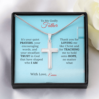Personalized Artisan Cross Necklace for Dad - Sentimental Gifting