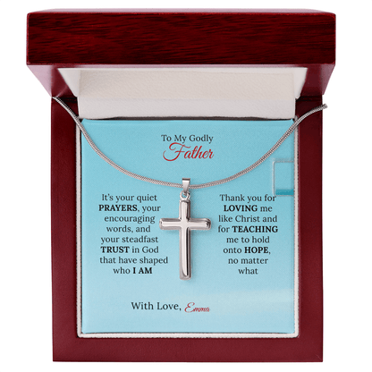 Personalized Artisan Cross Necklace for Dad - Sentimental Gifting