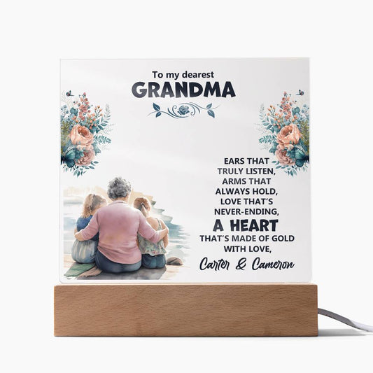 Personalized Grandparent Memory Acrylic from Grandkids - Sentimental Gifting
