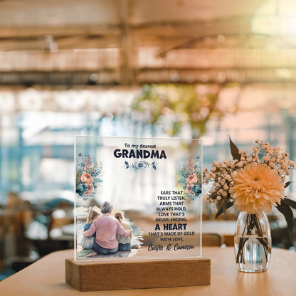 Personalized Grandparent Memory Acrylic from Grandkids - Sentimental Gifting