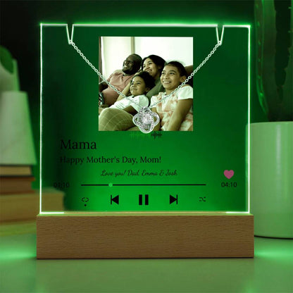 Personalized Song Player Acrylic Plaque & Necklace for Mom - Sentimental Gifting