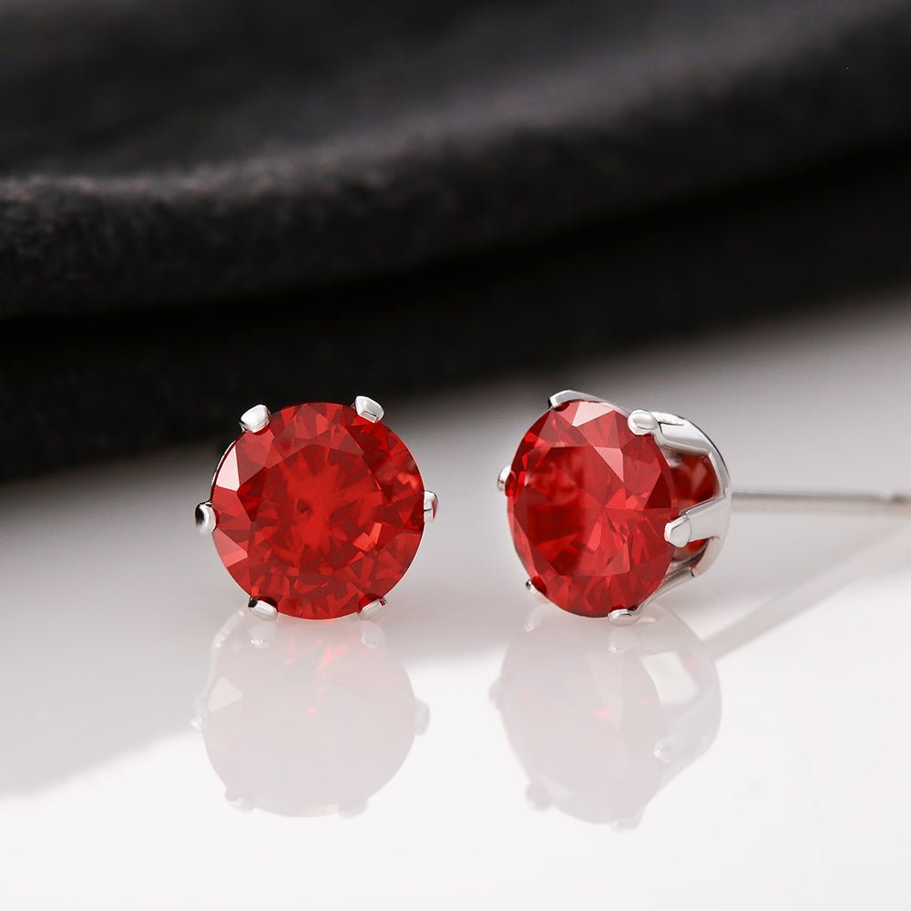 Red Cubic Zirconia Earrings - Sentimental Gifting