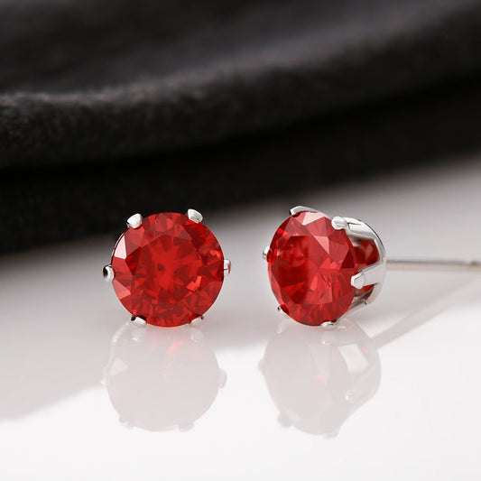 Red Cubic Zirconia Earrings - Sentimental Gifting